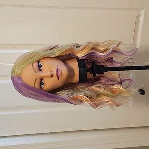 Lace front synthetic wig-colorful